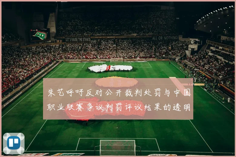 朱艺呼吁反对公开裁判处罚与中国职业联赛争议判罚评议结果的透明化探讨